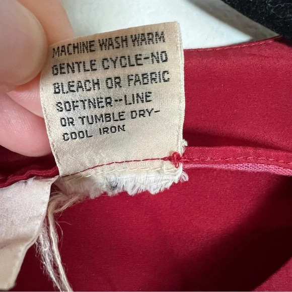 Vintage Liz Claiborne Blouse Red Shoulder Pads Geometric 80s Long Sleeve Size 10 - Picture 3 of 12